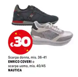 Iper La Grande Scarpa donna, mis. 36-41 ENRICO COVERI O scarpa uomo, mis. 40/45 NAUTICA offerta