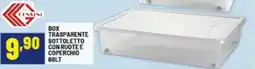 Risparmio Casa Box trasparente sottoletto con ruote e coperchio offerta