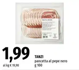 Famila Superstore TANZI pancetta al pepe nero offerta