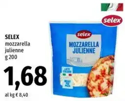 Famila Superstore SELEX mozzarella julienne offerta