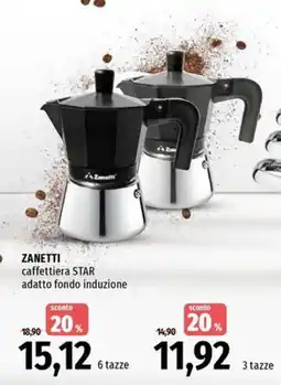 Famila Superstore ZANETTI caffettiera STAR adatto fondo induzione offerta