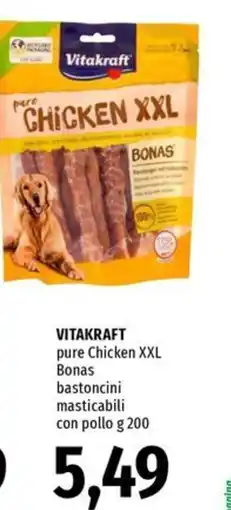 Famila Superstore VITAKRAFT pure Chicken XXL Bonas bastoncini masticabili con pollo offerta