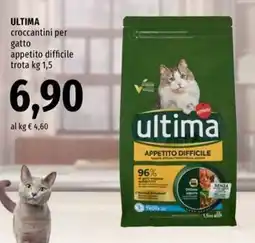 Famila Superstore ULTIMA croccantini per gatto appetito difficile trota offerta