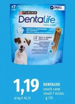Famila Superstore DENTALIFE snack cane small 7 sticks offerta