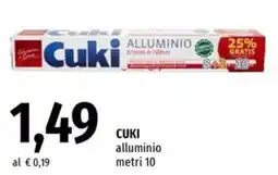 Famila Superstore CUKI alluminio metri 10 offerta