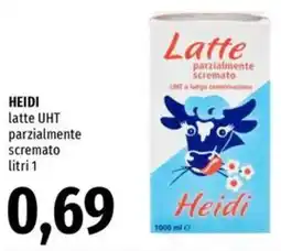 Famila Superstore HEIDI latte UHT parzialmente scremato offerta