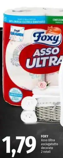 Famila Superstore FOXY Asso Ultra asciugatutto decorato 2 rotoli offerta