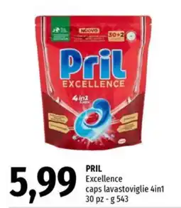 Famila Superstore PRIL Excellence caps lavastoviglie 4in1 offerta