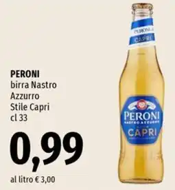 Famila Superstore PERON birra Nastro Azzurro Stile Capri offerta