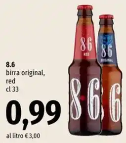 Famila Superstore 8.6 birra original, red offerta