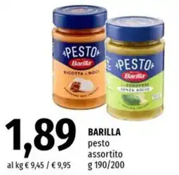 Famila Superstore BARILLA pesto offerta
