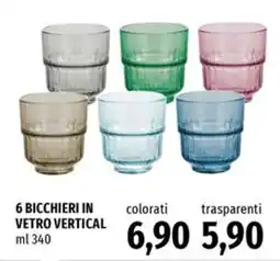 Famila Superstore 6 bicchieri in vetro vertical offerta