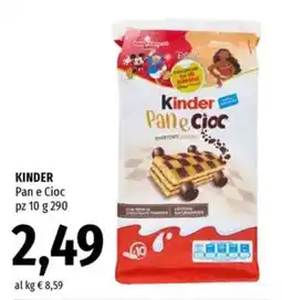Famila Superstore KINDER Pan e Cioc pz 10 offerta