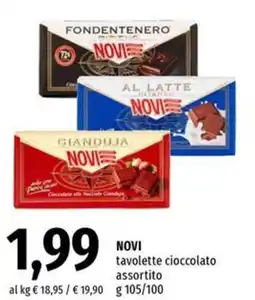 Famila Superstore NOVI tavolette cioccolato offerta