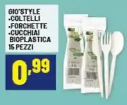 Risparmio Casa Gio'style coltelli -forchette cucchiai bioplastica offerta