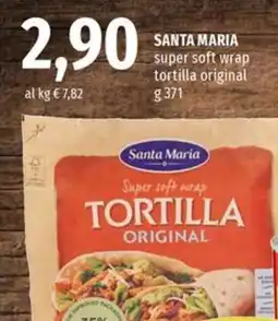 Famila Superstore SANTA MARIA super soft wrap tortilla original offerta