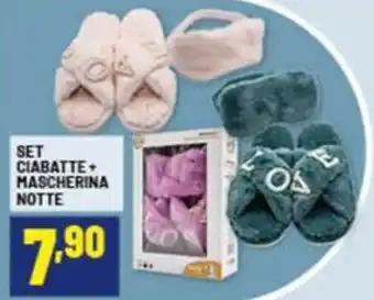 Risparmio Casa Set ciabatte mascherina notte offerta
