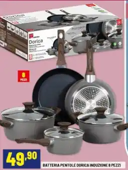 Risparmio Casa Batteria pentole dorica induzione 8 pezzi offerta