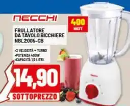 Risparmio Casa NECCHI FRULLATORE DA TAVOLO BICCHIERE NBL2005-CB offerta