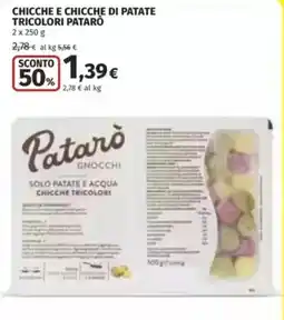 Coop Chicche e chicche di patate tricolori PATARÒ offerta