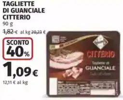 Coop Tagliette di guanciale CITTERIO offerta