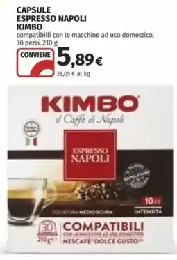 Coop Capsule espresso napoli KIMBO offerta