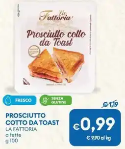 MD Discount Prosciutto cotto da toast LA FATTORIA a fette offerta