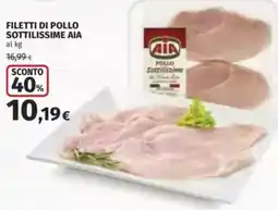 Coop Filetti di pollo sottilissime AIA offerta