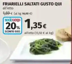 Coop Friarielli saltati gusto qui offerta