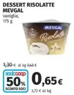 Coop Dessert risolatte MEVGAL offerta