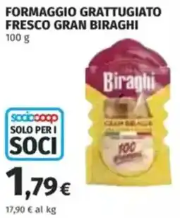 Coop Formaggio grattugiato fresco gran BIRAGHI offerta