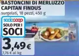 Coop Bastoncini di merluzzo capitan FINDUS offerta