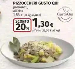 Coop Pizzoccheri gusto qui offerta