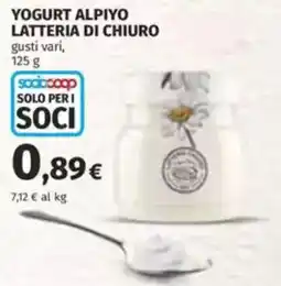 Coop Yogurt alpiyo latteria di chiuro offerta