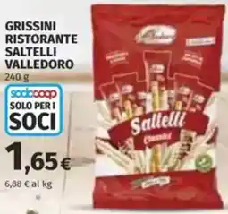 Coop Grissini ristorante saltelli VALLEDORO offerta
