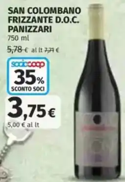 Coop San colombano frizzante d.o.c. PANIZZARI offerta