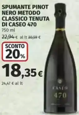 Coop Spumante pinot nero metodo classico tenuta di caseo 470 offerta