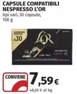 Coop Capsule compatibili nespresso L'OR offerta