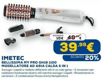 Euronics Bellissima my pro gh18 1100 modellatore ad aria calda 5 in 1 offerta