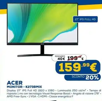 Euronics Monitor k273bmix offerta