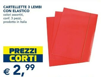 Esselunga Cartellette 3 lembi con elastico offerta