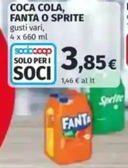 Coop Coca cola, fanta o sprite offerta