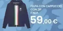Coop Felpa con cappuccio con zip italia offerta