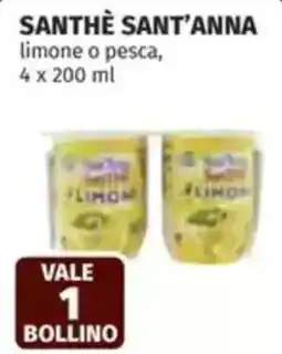 Coop Santhè sant'anna limone o pesca, offerta