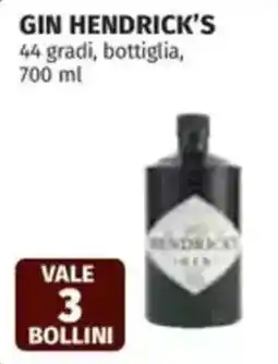 Coop GIN HENDRICK'S 44 gradi, bottiglia offerta