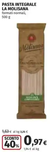 Coop Pasta integrale LA MOLISANA offerta