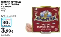 Coop Trancio di tonno all'olio di oliva ASDOMAR offerta
