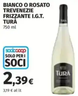 Coop Bianco o rosato trevenezie frizzante i.g.t. TURÀ offerta