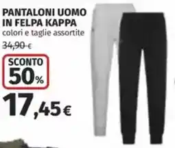 Coop Pantaloni uomo in felpa kappa offerta