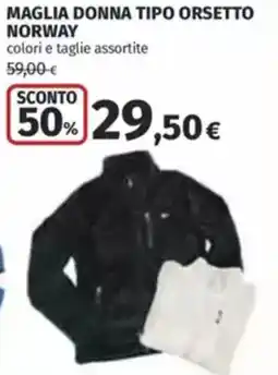 Coop Maglia donna tipo orsetto norway offerta